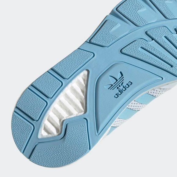 adidas Womens ZX 1k Boost Running Jogging Gym Fitness Trainer Blue White FY3630 - Picture 9 of 12